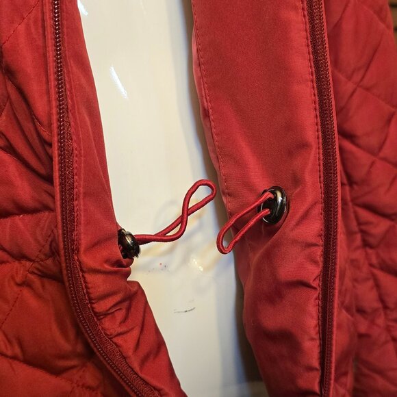 Red NINE WEST Quilted Down Jacket sz XL - Picture 4 of 8